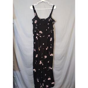 Torrid Black Floral Jumpsuit.